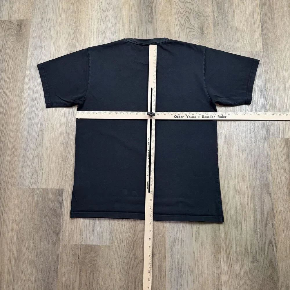 Adidas Shirt Mens Medium Black Ghost Trefoil Graphic Halloween Skateboarding Tee